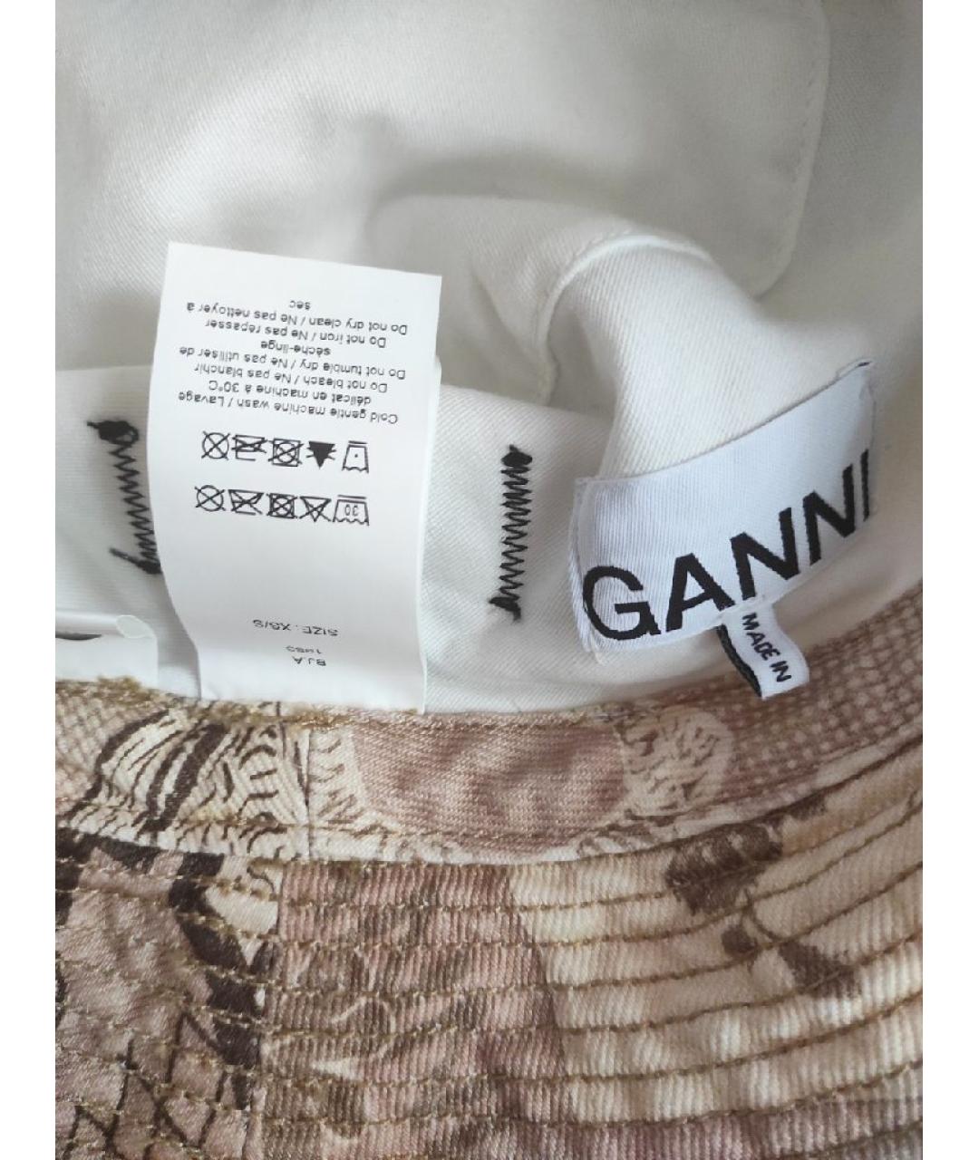 GANNI Бежевая хлопковая панама, фото 5