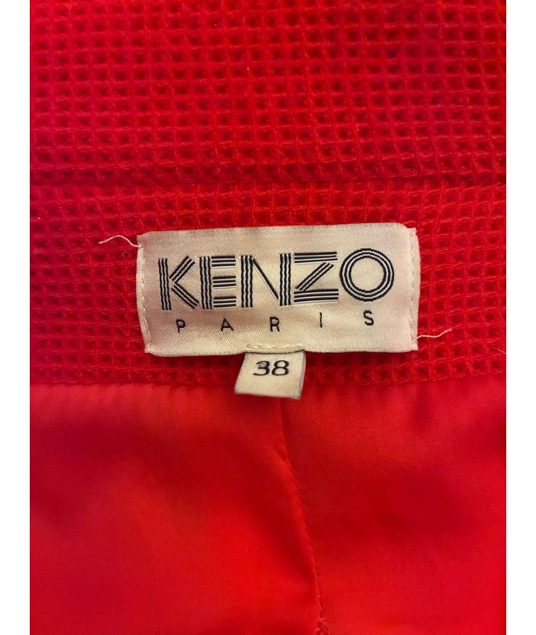 KENZO Оранжевая шерстяная куртка, фото 3