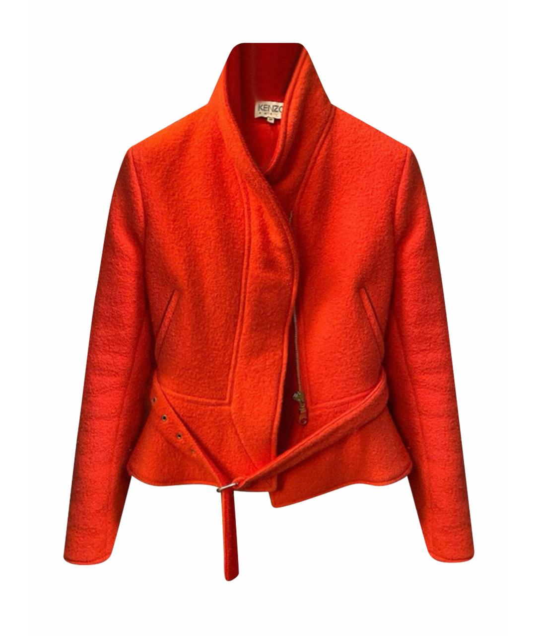 KENZO Оранжевая шерстяная куртка, фото 1