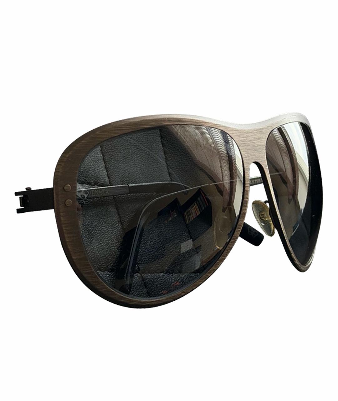 BOTTEGA VENETA Черные пластиковые солнцезащитные очки, фото 1