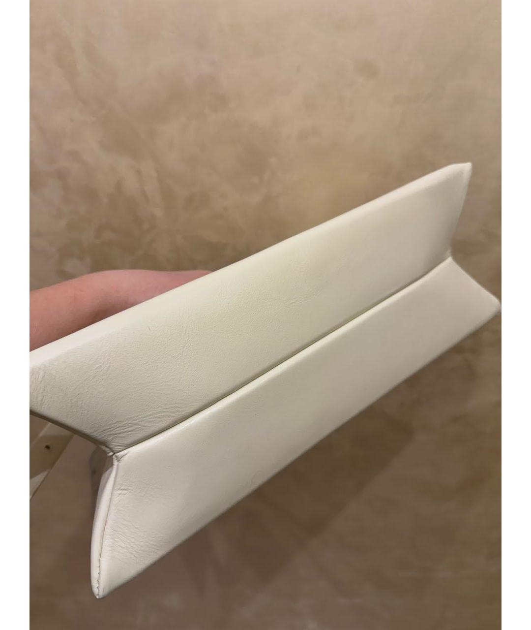 MM6 MAISON MARGIELA Бежевая кожаная сумка через плечо, фото 6