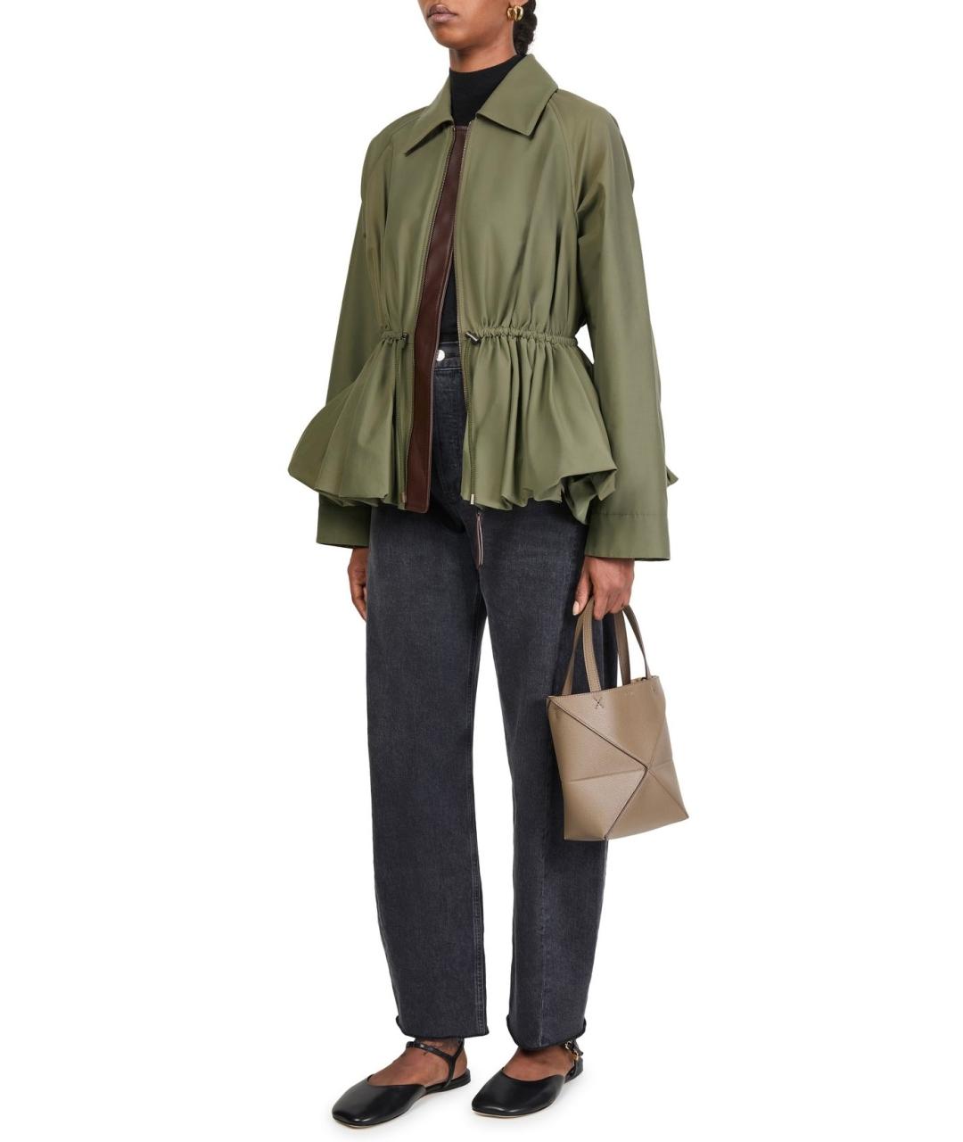 LOEWE Зеленая хлопковая куртка, фото 9