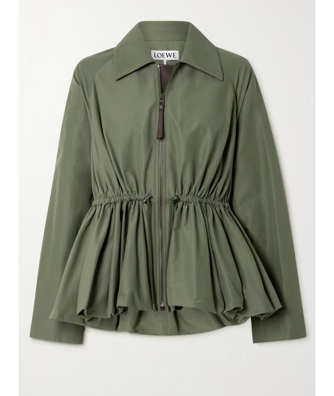 LOEWE Зеленая хлопковая куртка, фото 10