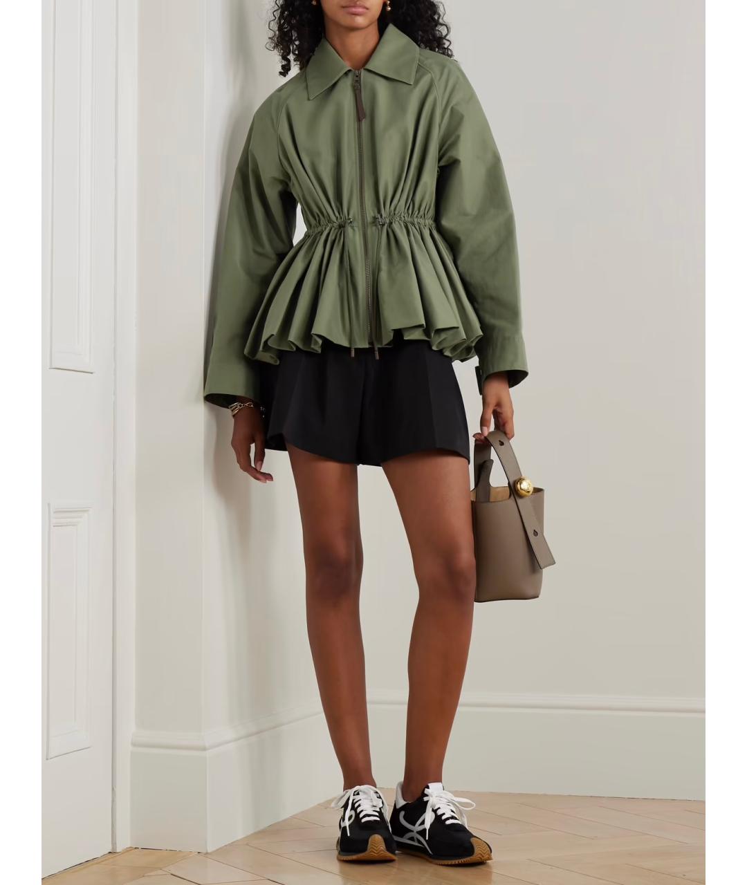 LOEWE Зеленая хлопковая куртка, фото 4