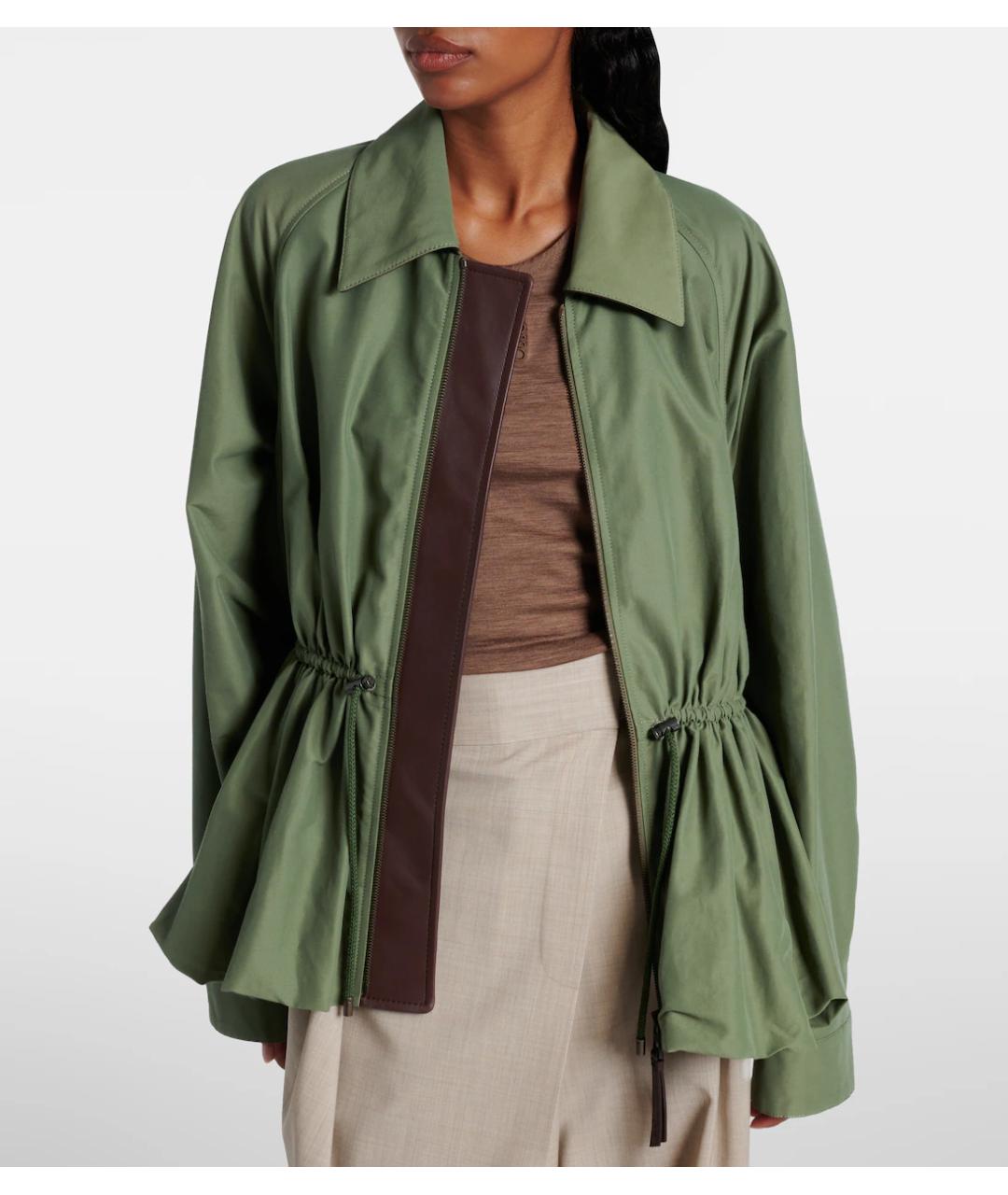 LOEWE Зеленая хлопковая куртка, фото 7