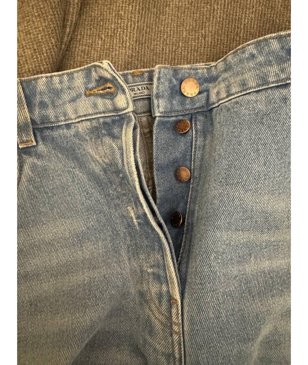 PRADA Хлопковые прямые джинсы, фото 4