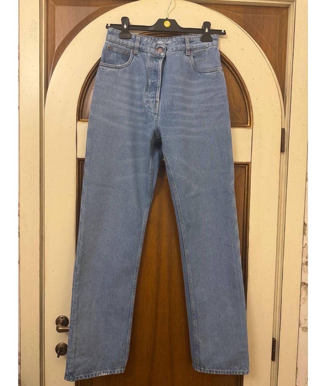 PRADA Хлопковые прямые джинсы, фото 7