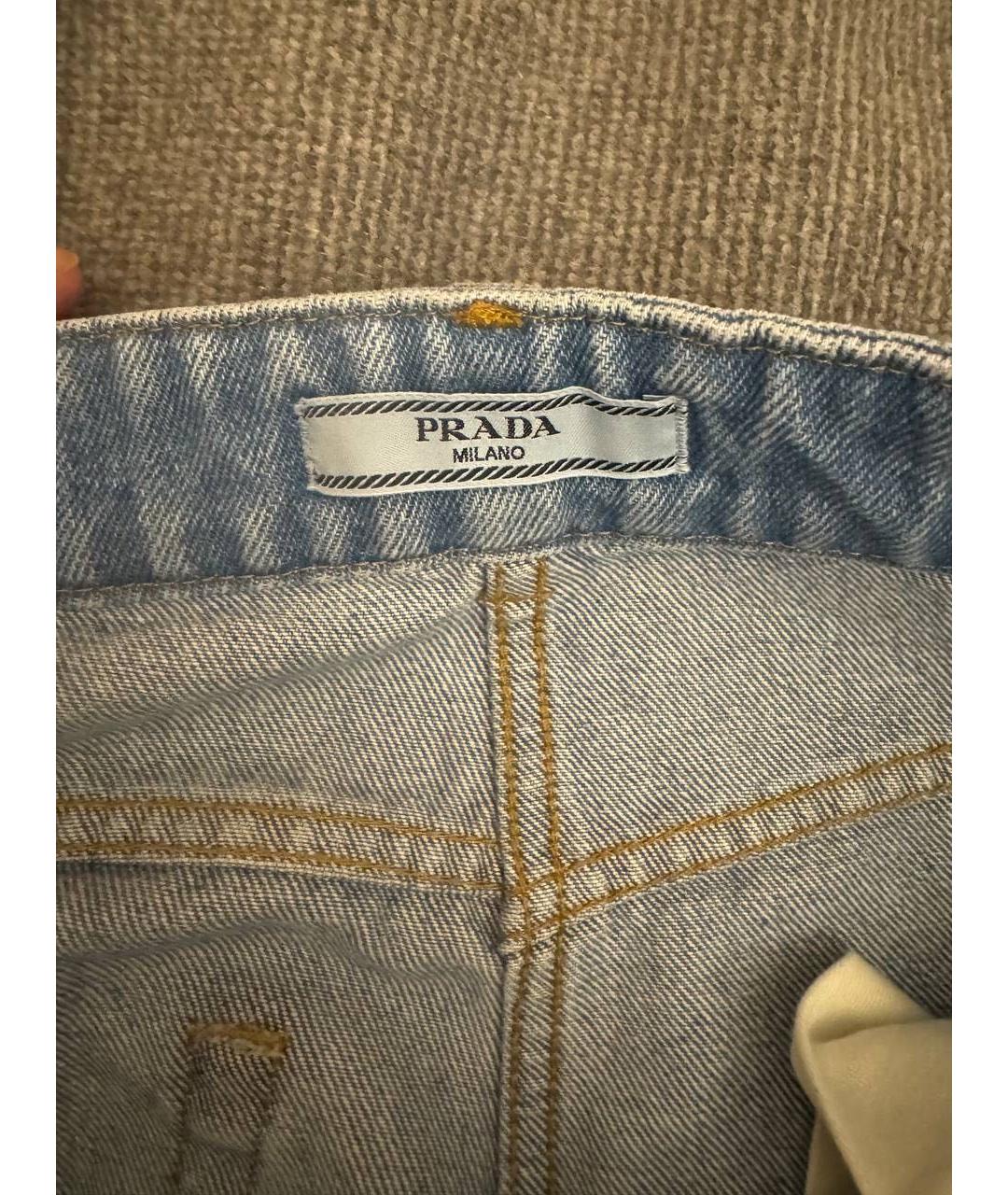 PRADA Хлопковые прямые джинсы, фото 3