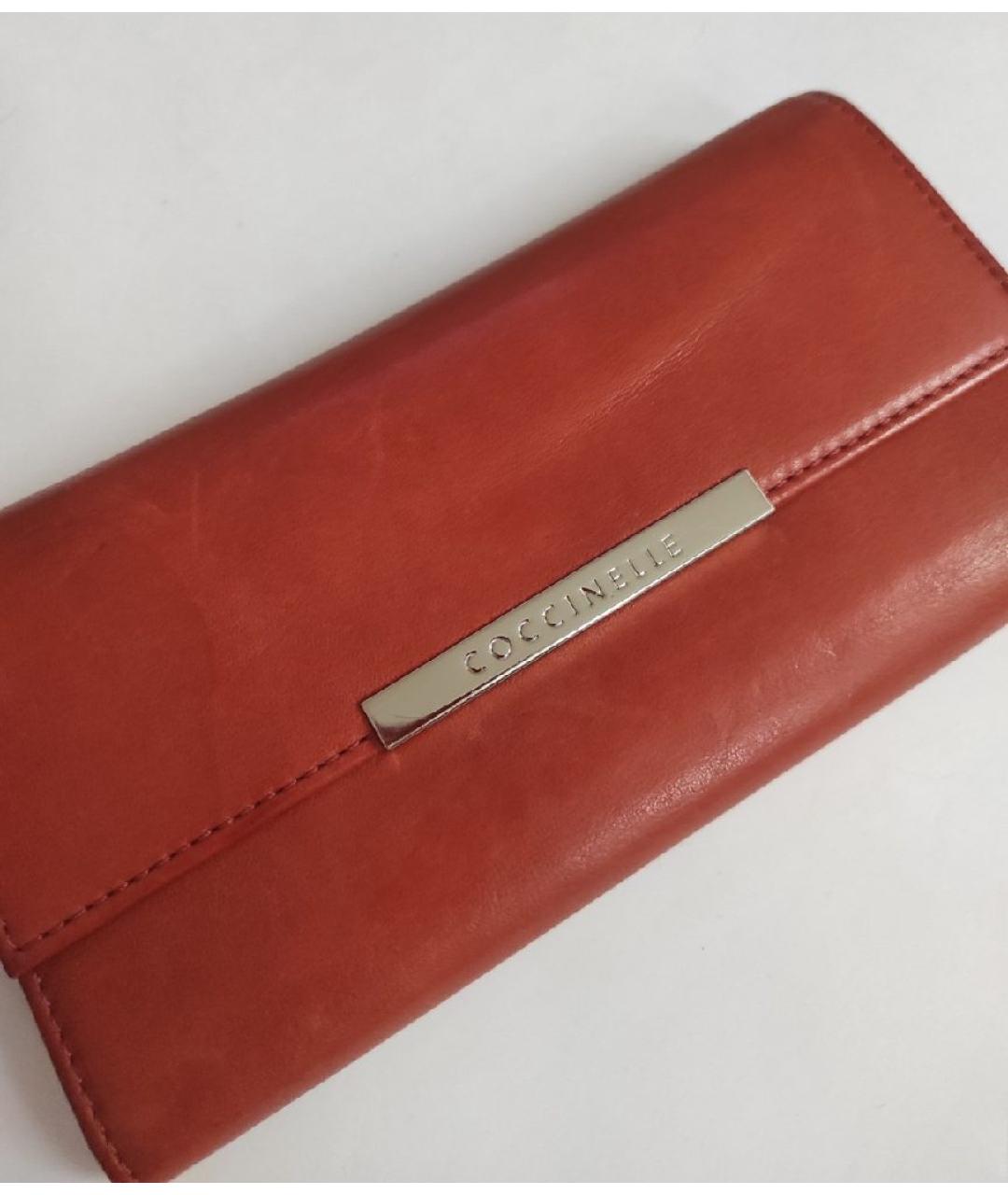 COCCINELLE Красный кожаный кошелек, фото 9