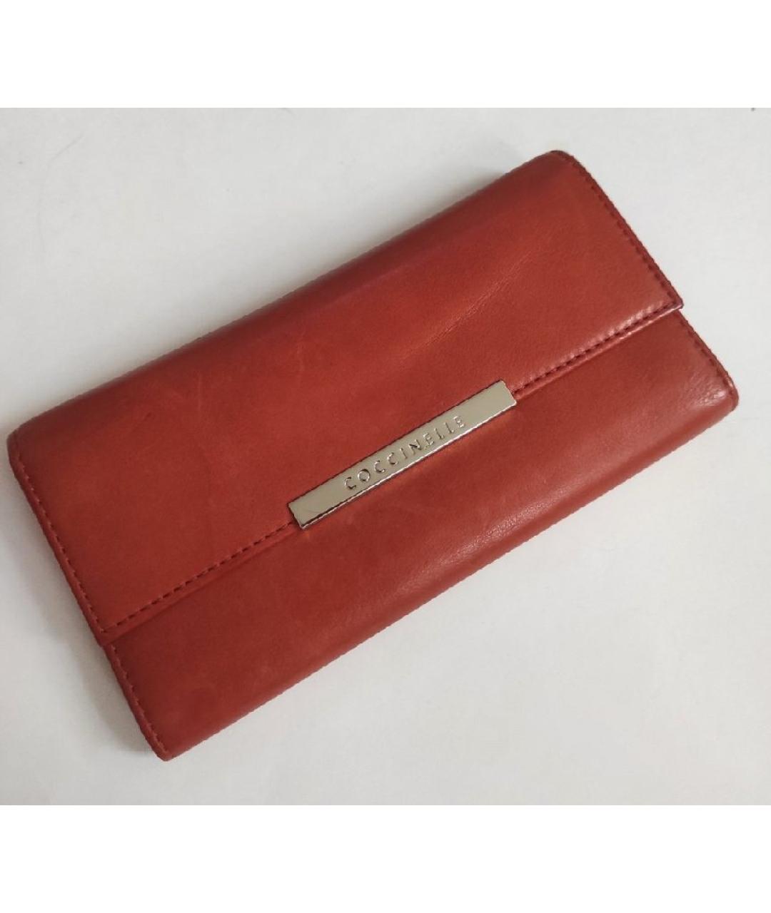 COCCINELLE Красный кожаный кошелек, фото 10