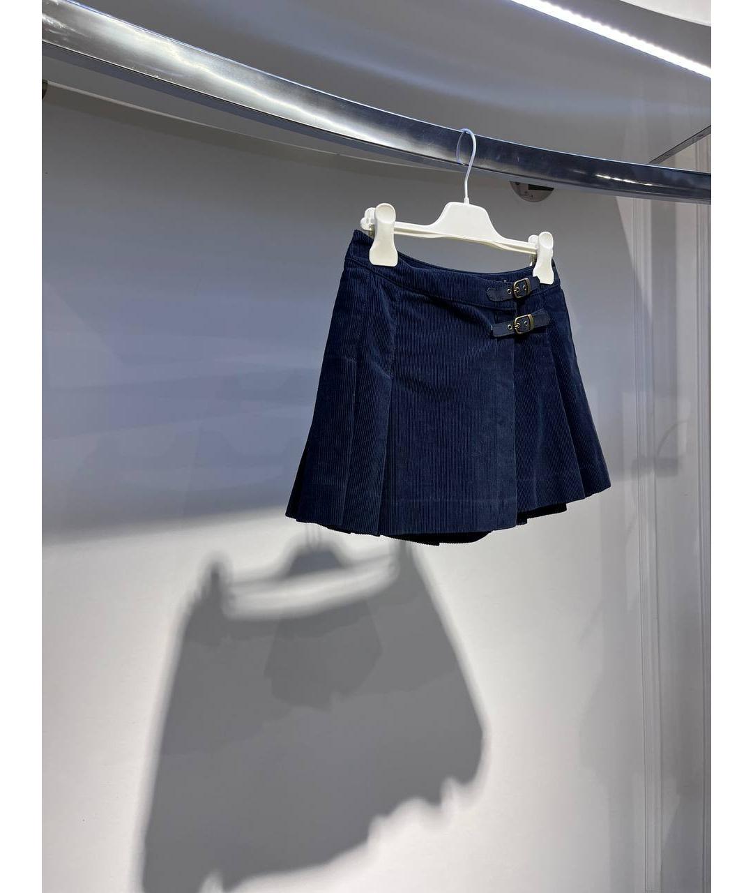 RALPH LAUREN Черная хлопковая юбка, фото 2