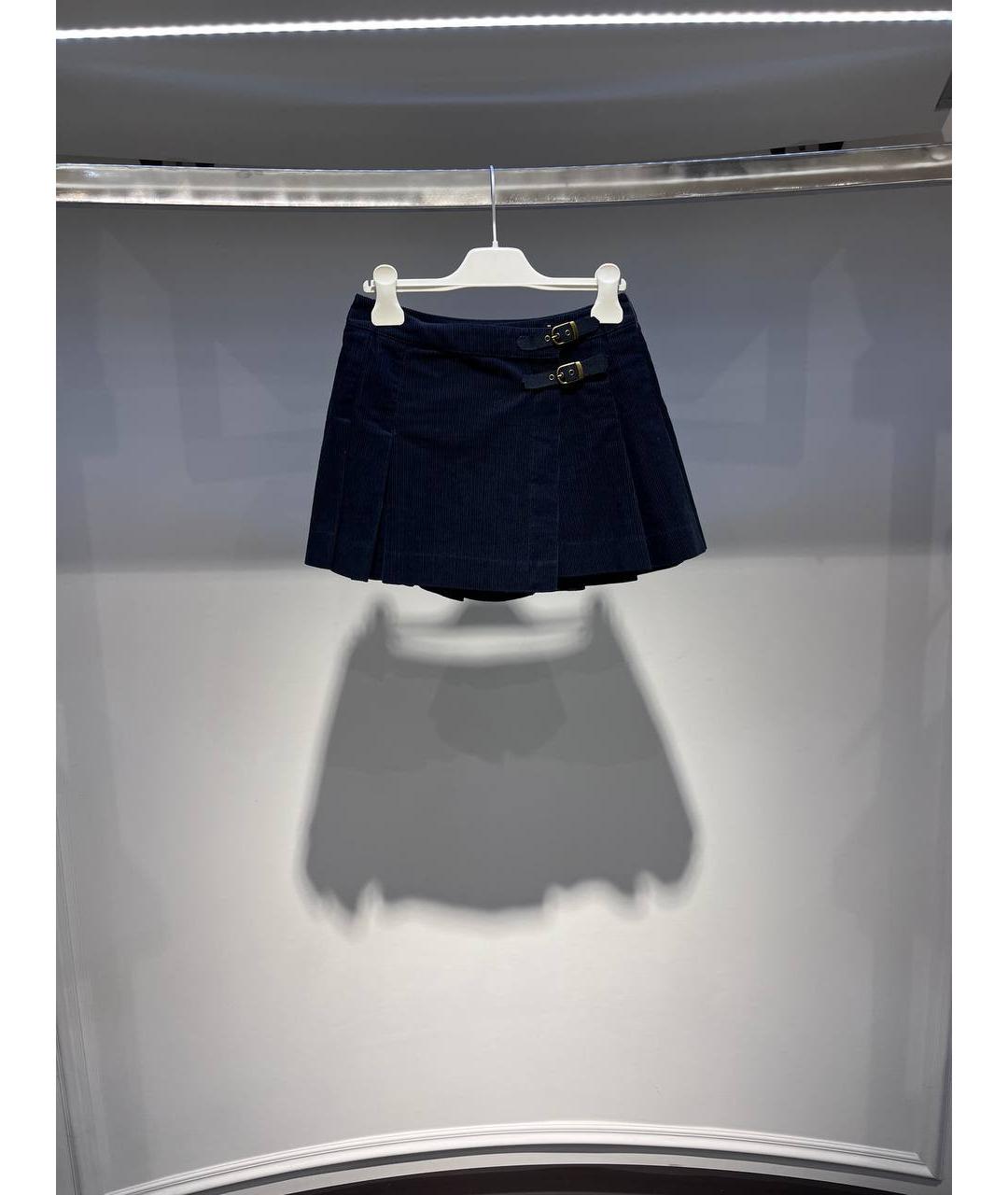 RALPH LAUREN Черная хлопковая юбка, фото 4