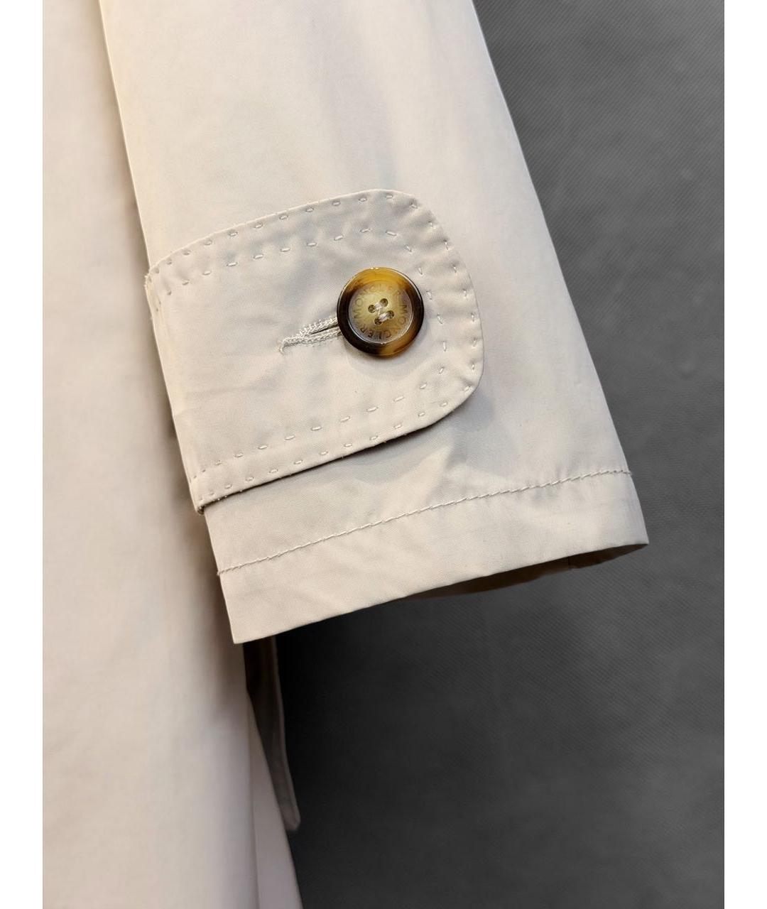 MONCLER Бежевый полиэстеровый тренч/плащ, фото 4