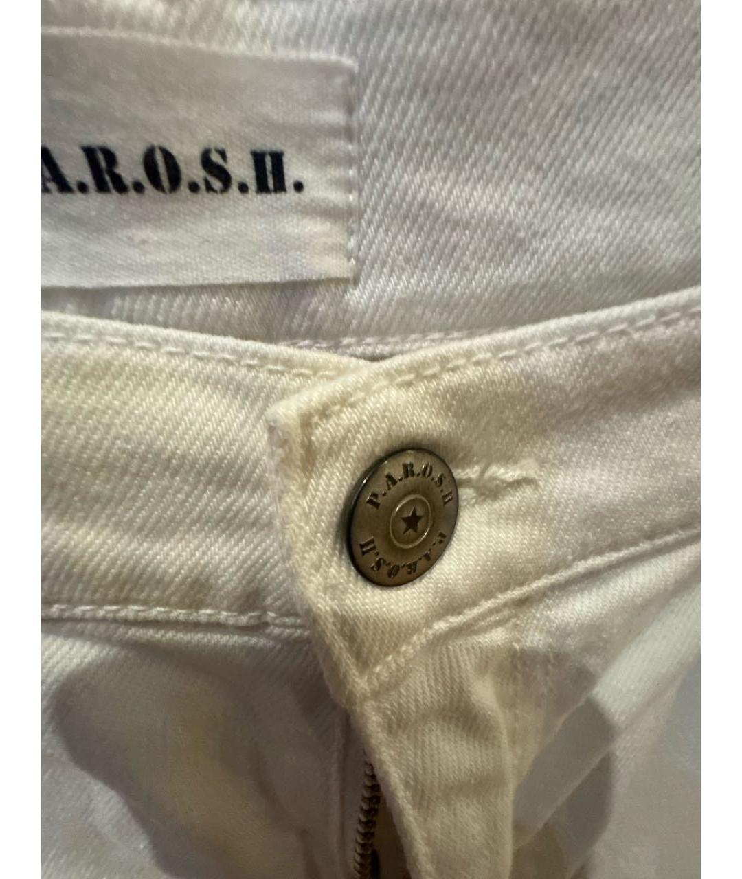 P.A.R.O.S.H. Белые хлопко-эластановые шорты, фото 5