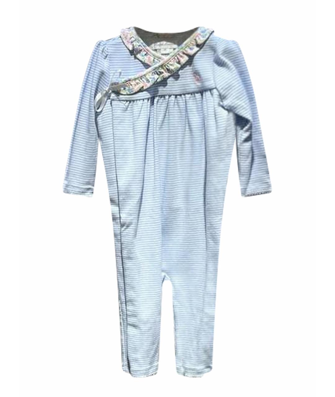 RALPH LAUREN Голубой хлопковый комбинезон, фото 1