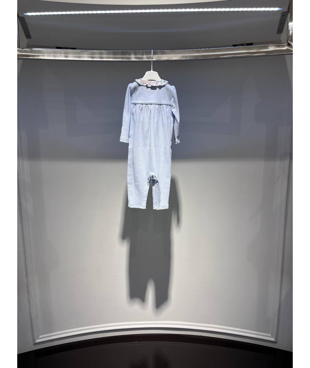 RALPH LAUREN Голубой хлопковый комбинезон, фото 3