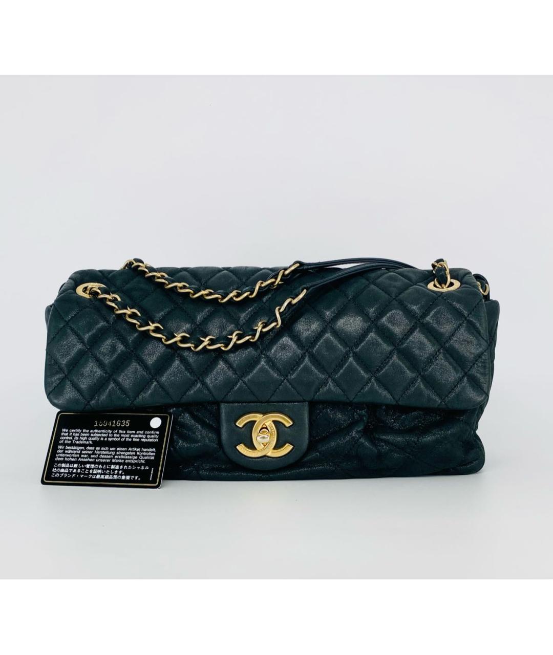 CHANEL Черная кожаная сумка через плечо, фото 7