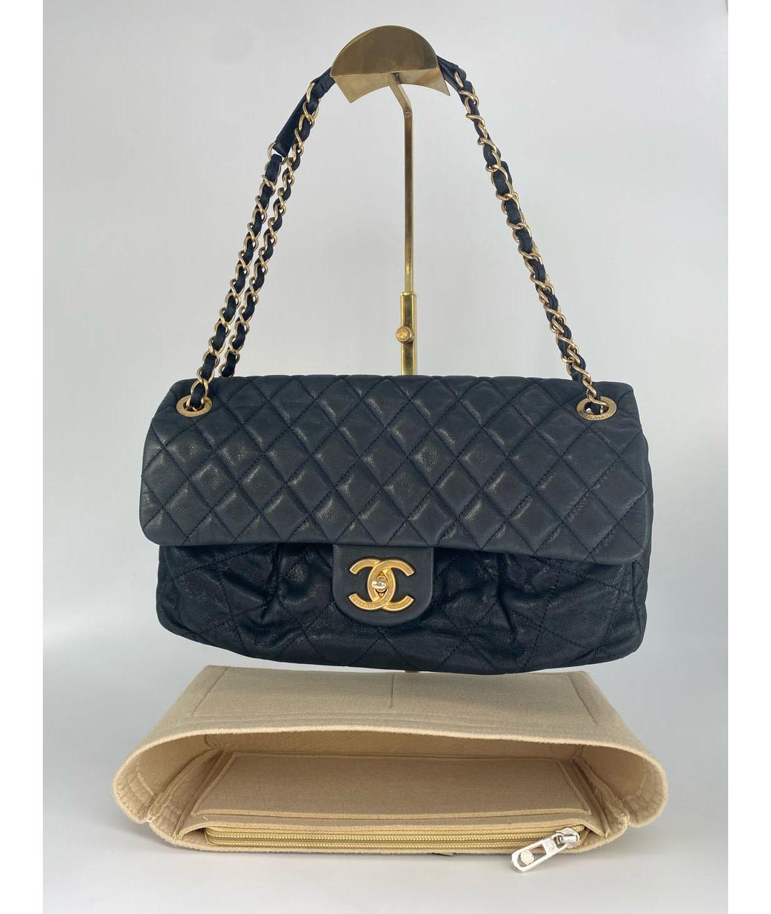 CHANEL Черная кожаная сумка через плечо, фото 6