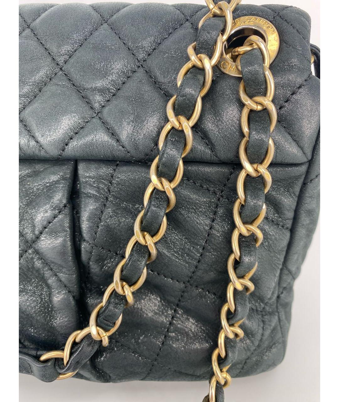 CHANEL Черная кожаная сумка через плечо, фото 5