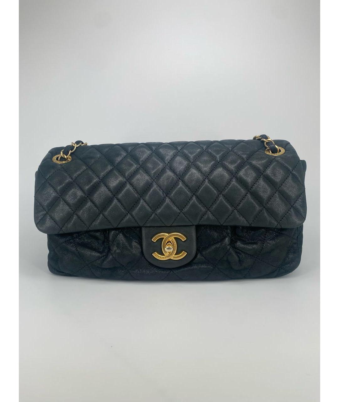 CHANEL Черная кожаная сумка через плечо, фото 8