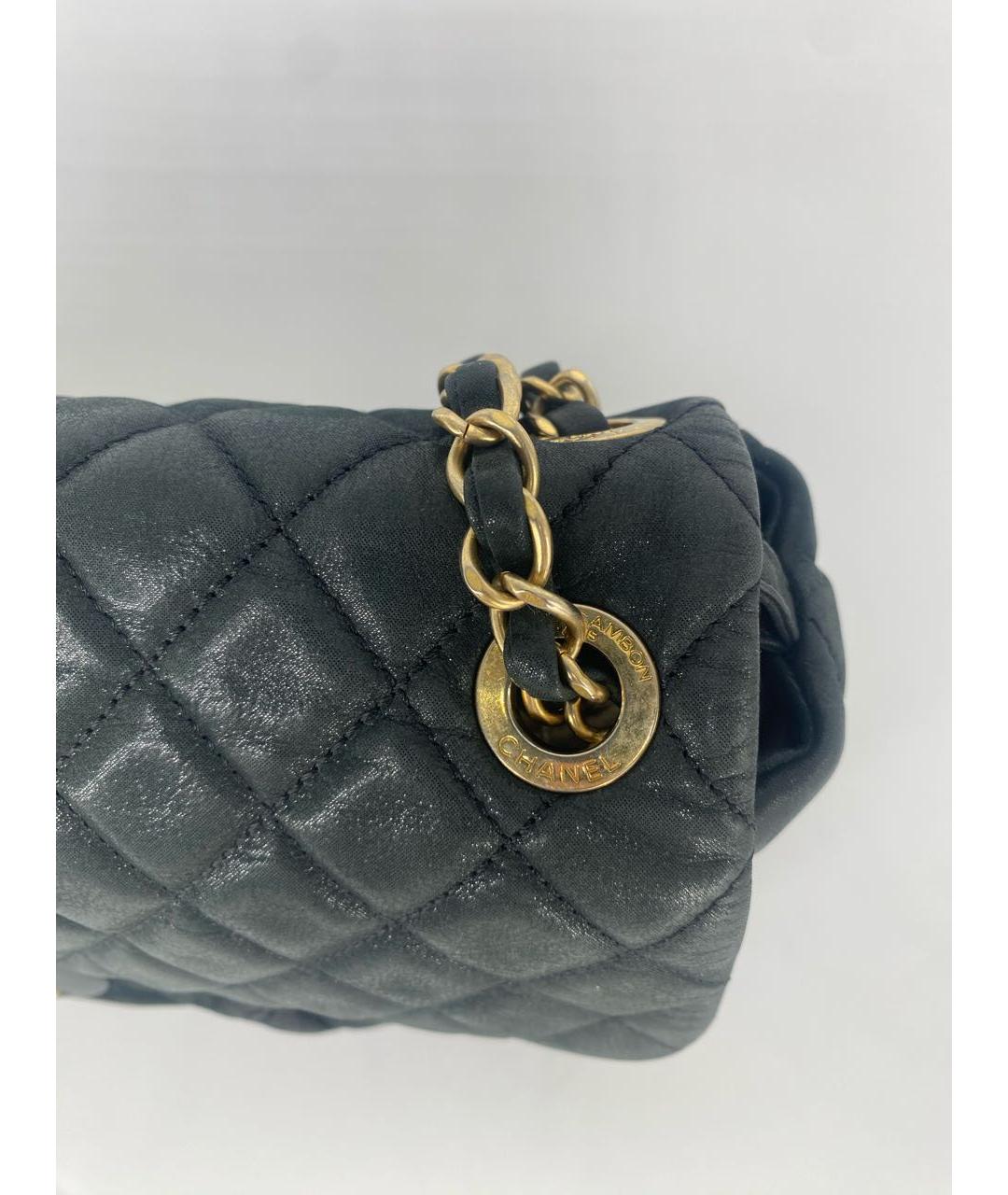 CHANEL Черная кожаная сумка через плечо, фото 4