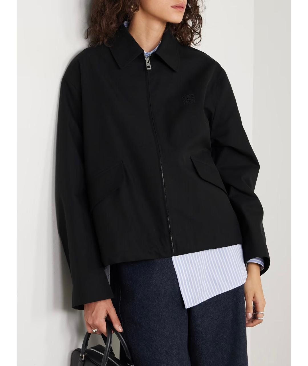 LOEWE Черная хлопковая куртка, фото 6