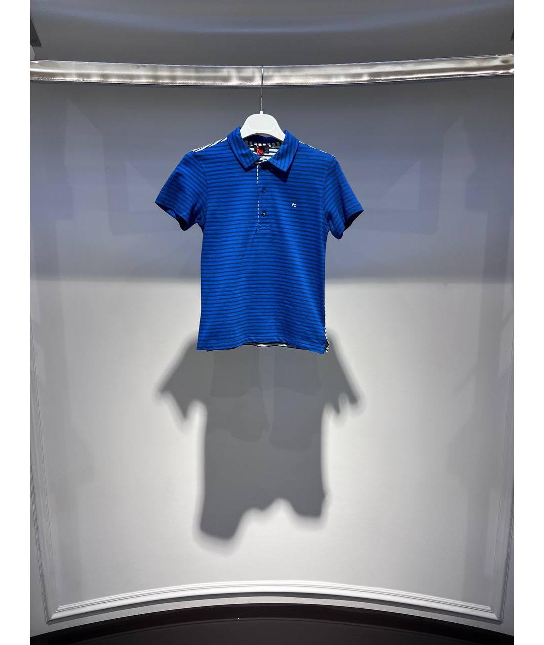 PAUL SMITH Синяя хлопковая детская футболка, фото 4