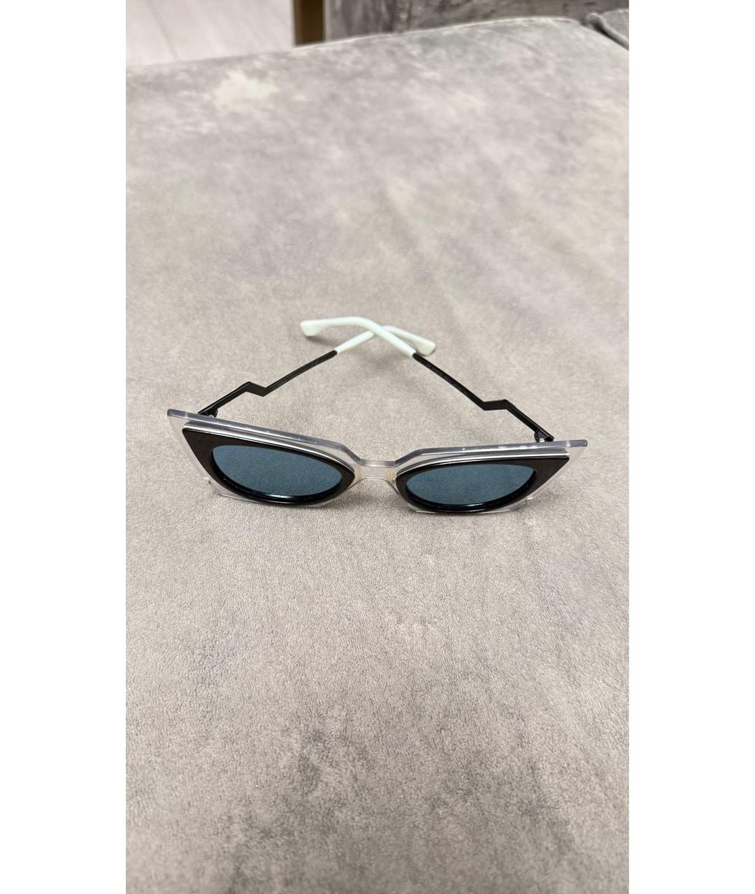 FENDI Бирюзовые пластиковые солнцезащитные очки, фото 2