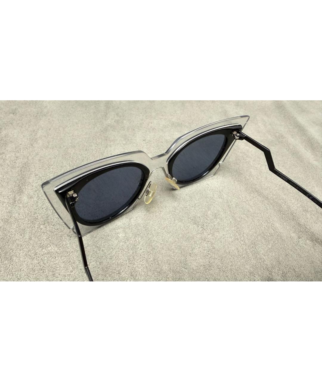 FENDI Бирюзовые пластиковые солнцезащитные очки, фото 3