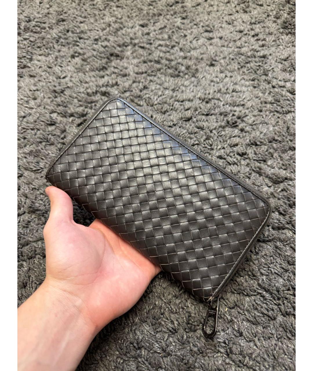 BOTTEGA VENETA Коричневый кожаный кошелек, фото 5