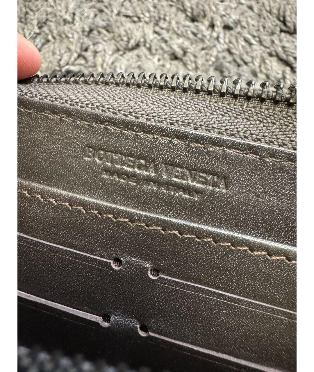 BOTTEGA VENETA Коричневый кожаный кошелек, фото 3