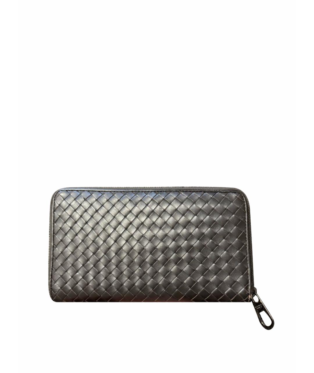 BOTTEGA VENETA Коричневый кожаный кошелек, фото 1