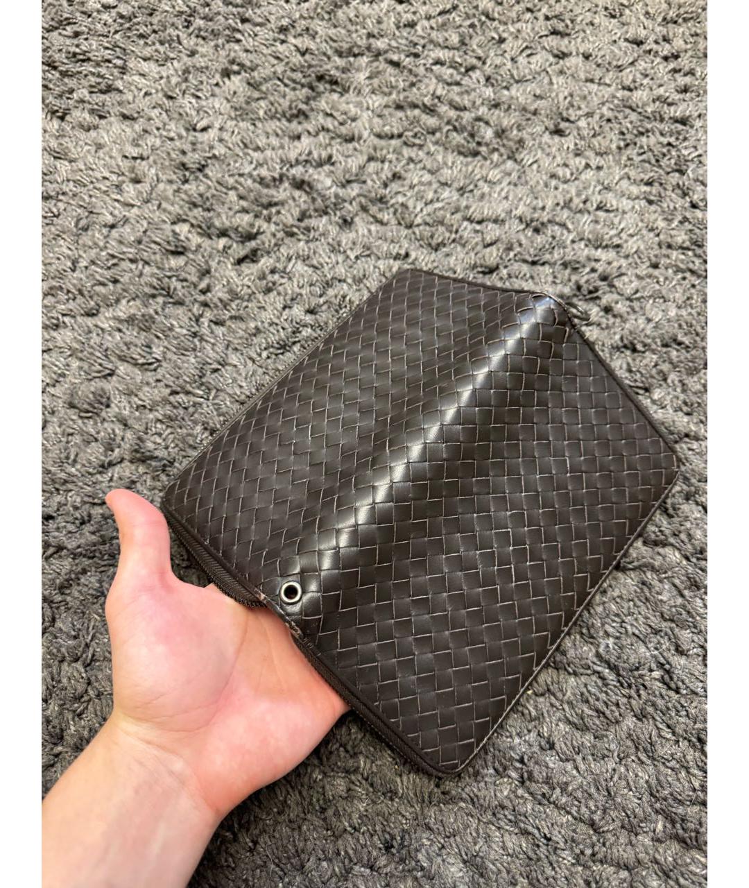 BOTTEGA VENETA Коричневый кожаный кошелек, фото 2