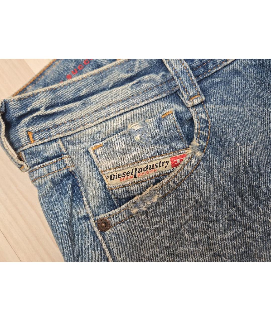 DIESEL Голубые хлопковые джинсы клеш, фото 8