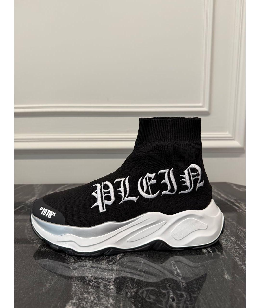 PHILIPP PLEIN Черные текстильные кроссовки, фото 5