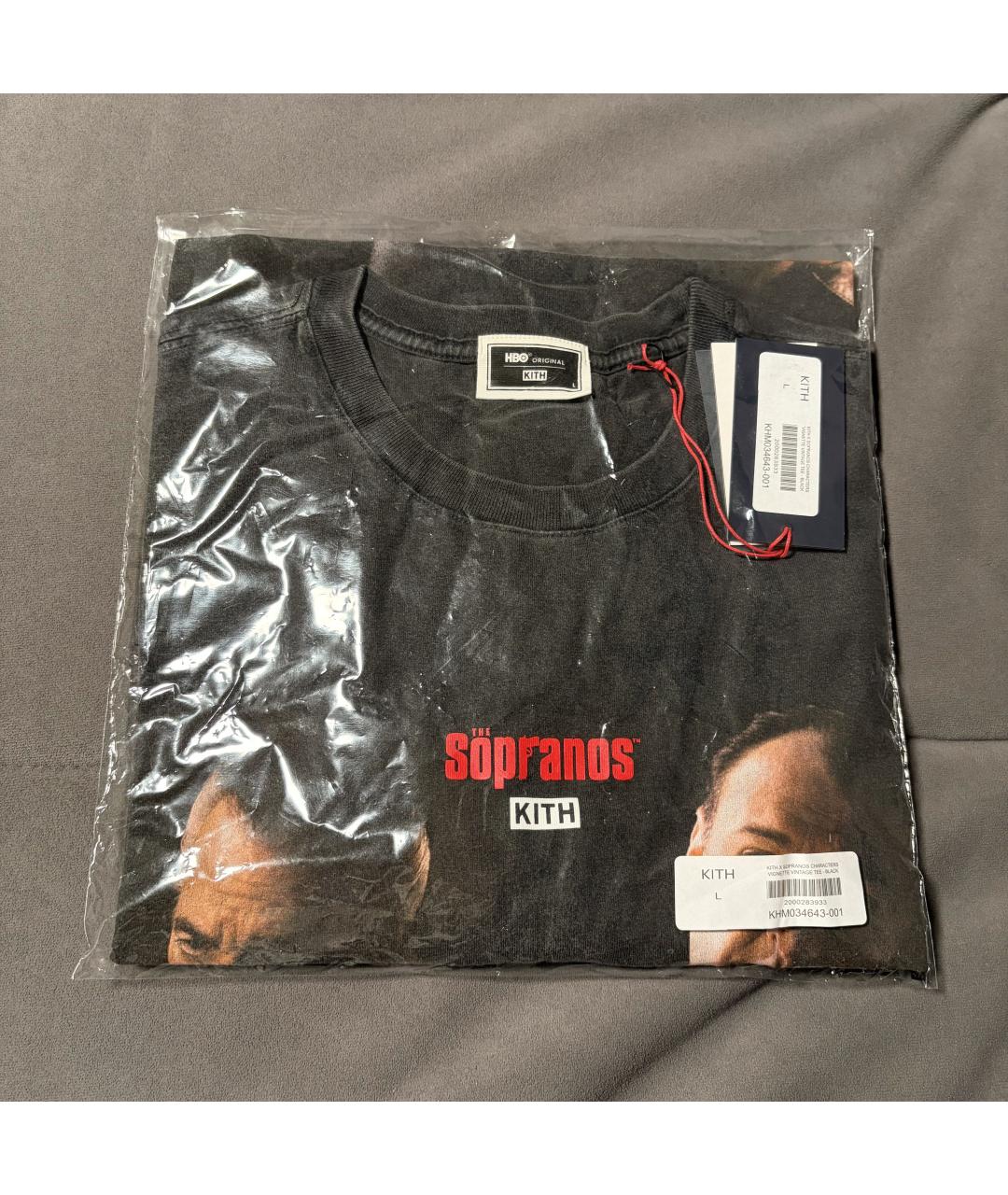 KITH Черная хлопковая футболка, фото 5