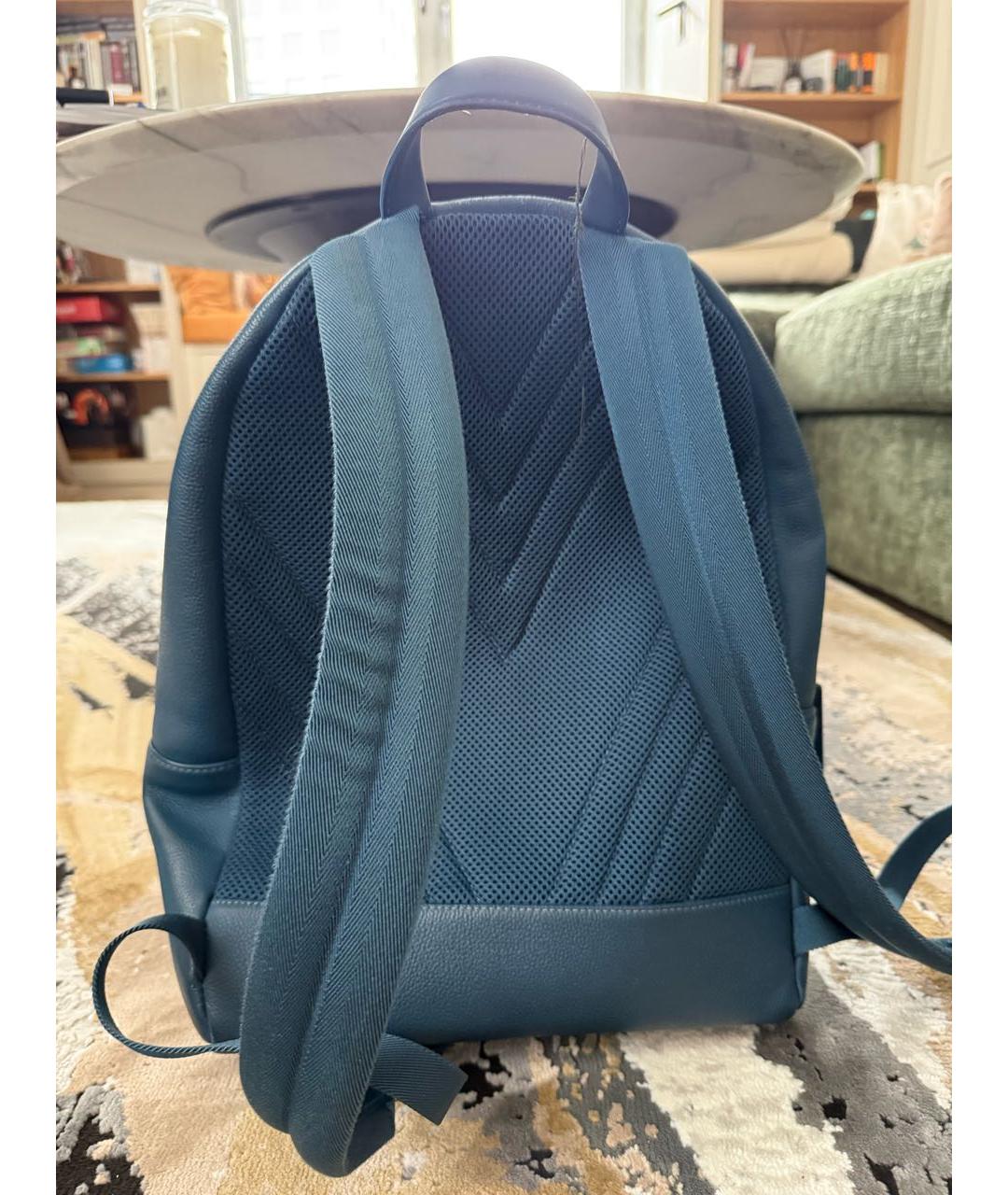 LOUIS VUITTON Синий кожаный рюкзак, фото 3