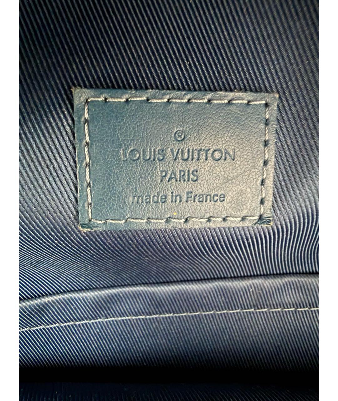 LOUIS VUITTON Синий кожаный рюкзак, фото 5