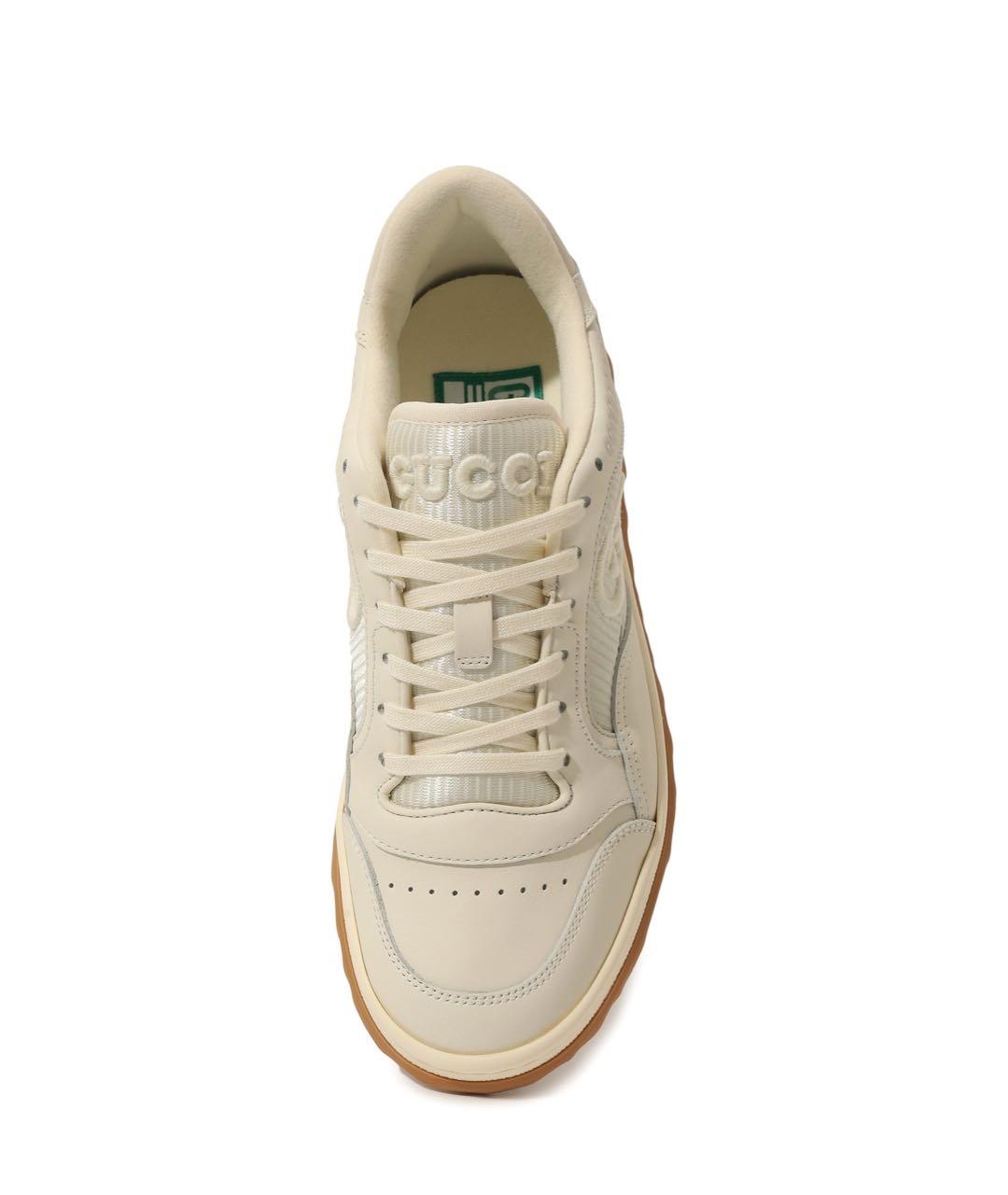 GUCCI Бежевые кожаные кеды, фото 2