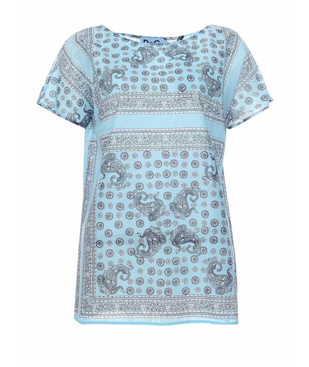 DOLCE&GABBANA Голубая хлопковая блузы, фото 1