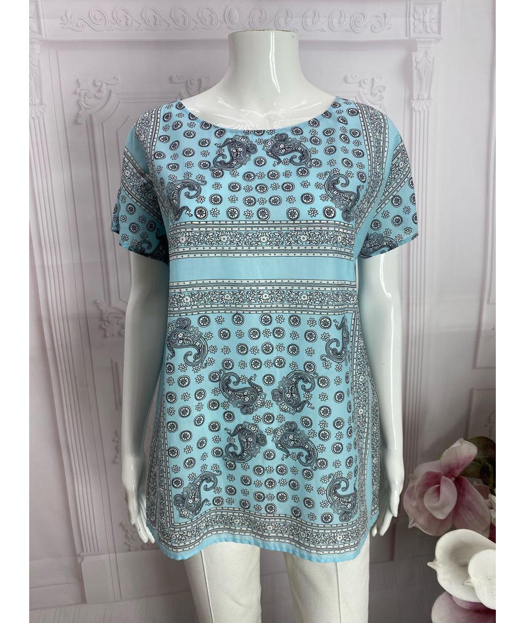 DOLCE&GABBANA Голубая хлопковая блузы, фото 6