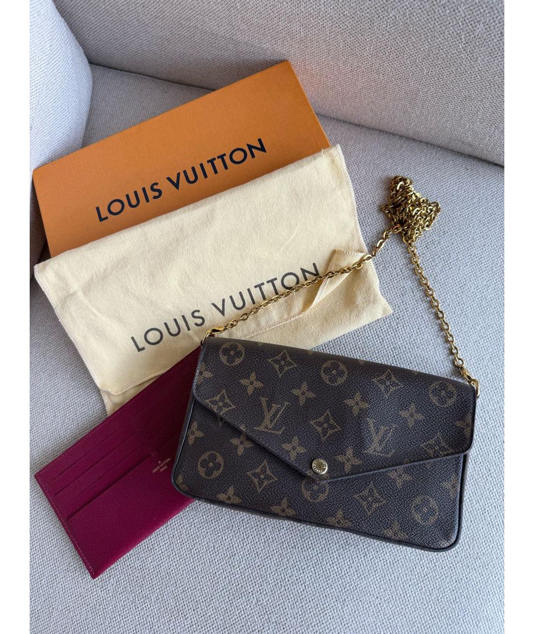 LOUIS VUITTON Коричневая сумка через плечо, фото 3