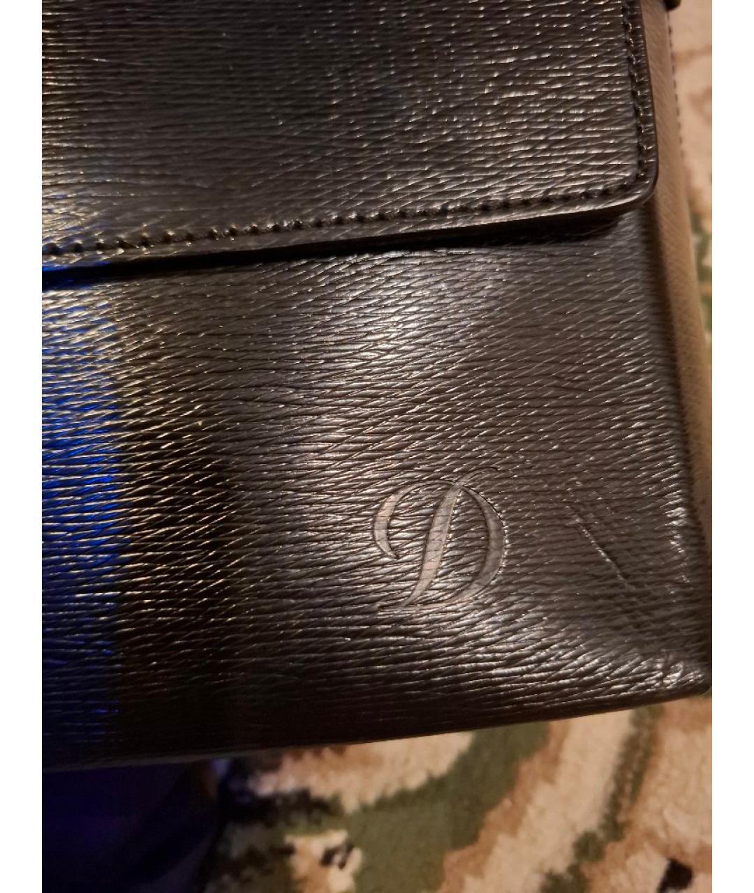 DUPONT Черный кожаный портфель, фото 2