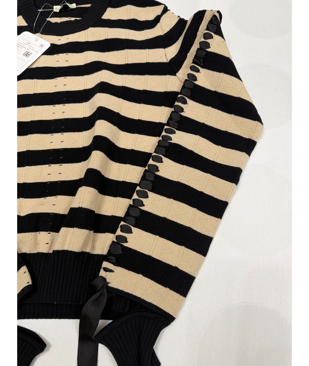 FENDI Бежевый вискозный джемпер / свитер, фото 4