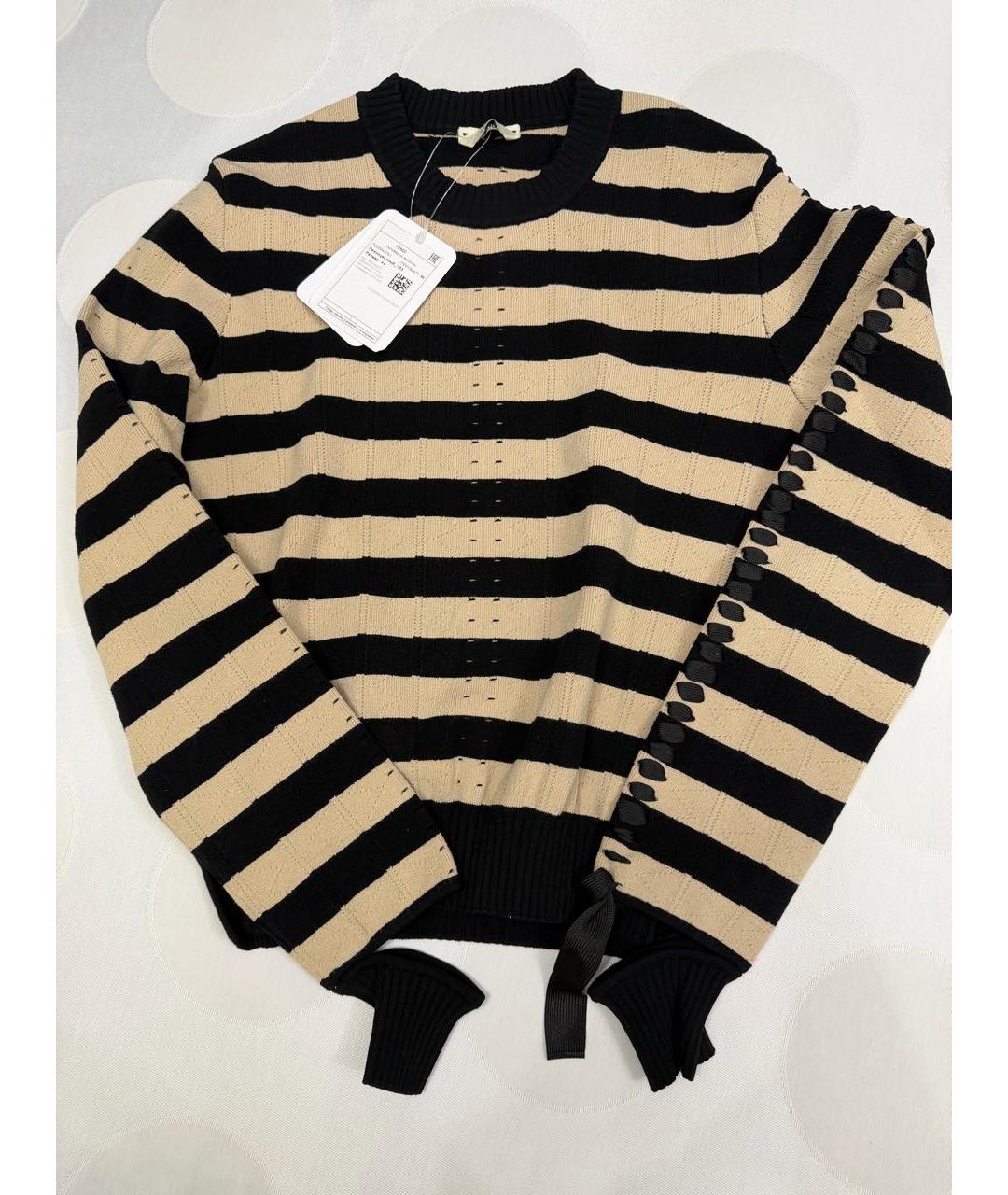 FENDI Бежевый вискозный джемпер / свитер, фото 6