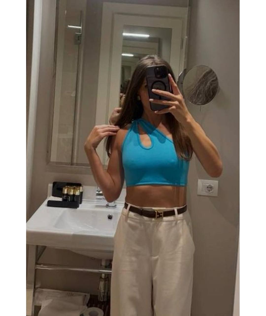 BOTTEGA VENETA Бирюзовый купальник, фото 4