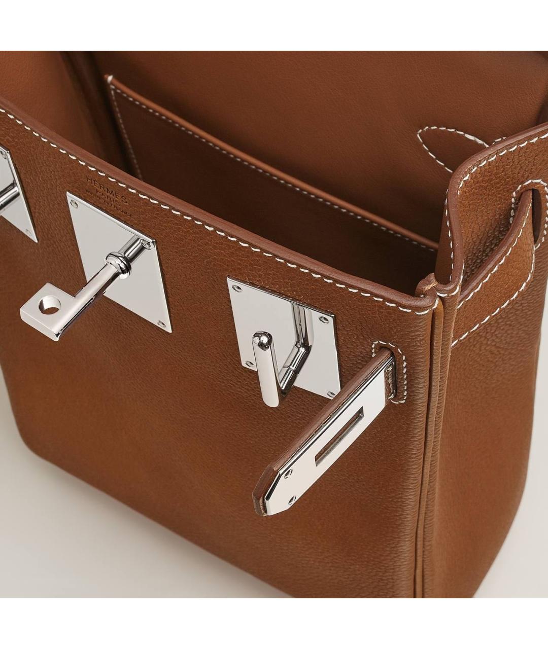 HERMES Коричневая кожаная сумка на плечо, фото 3
