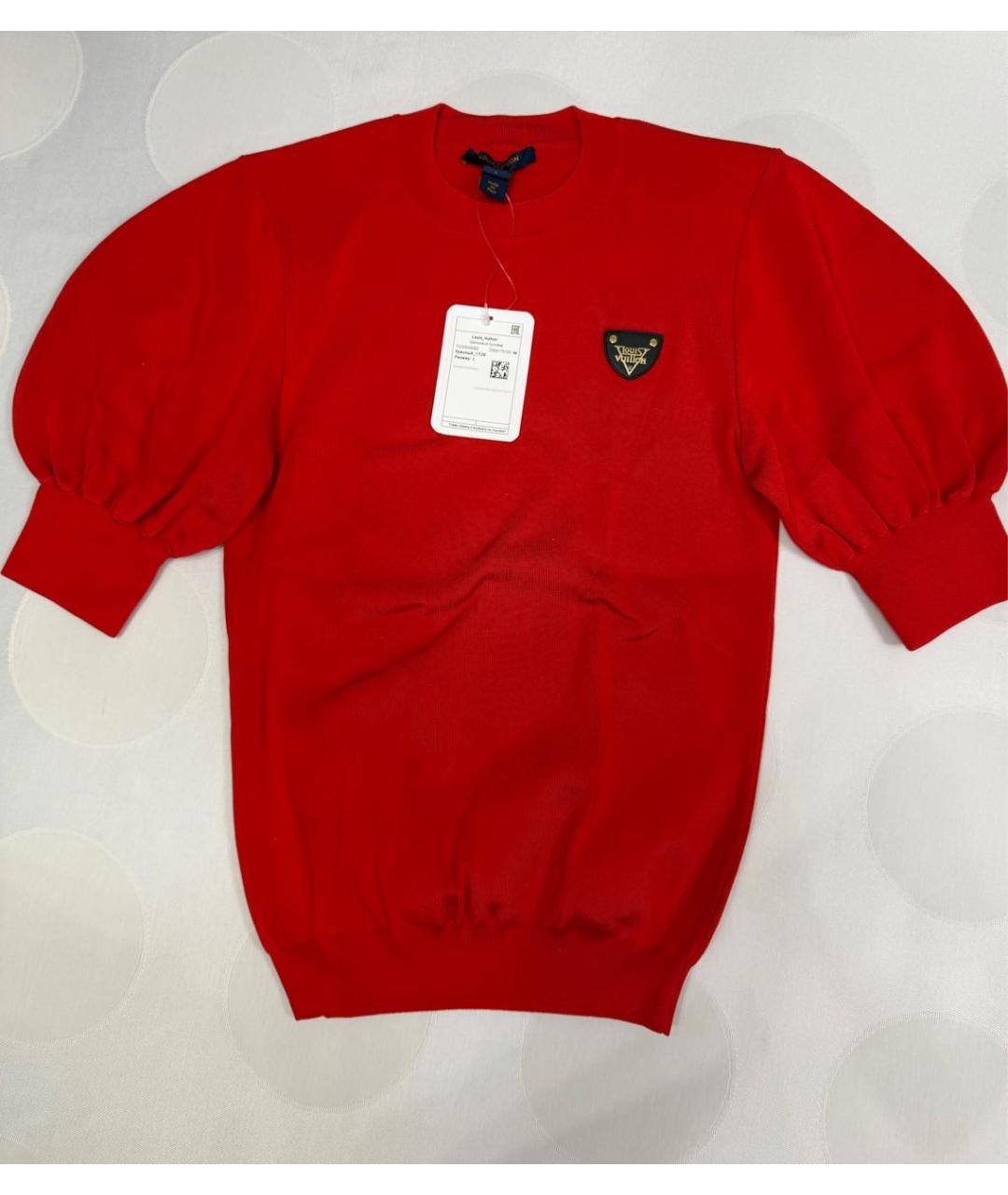 LOUIS VUITTON Красный шелковый джемпер / свитер, фото 6