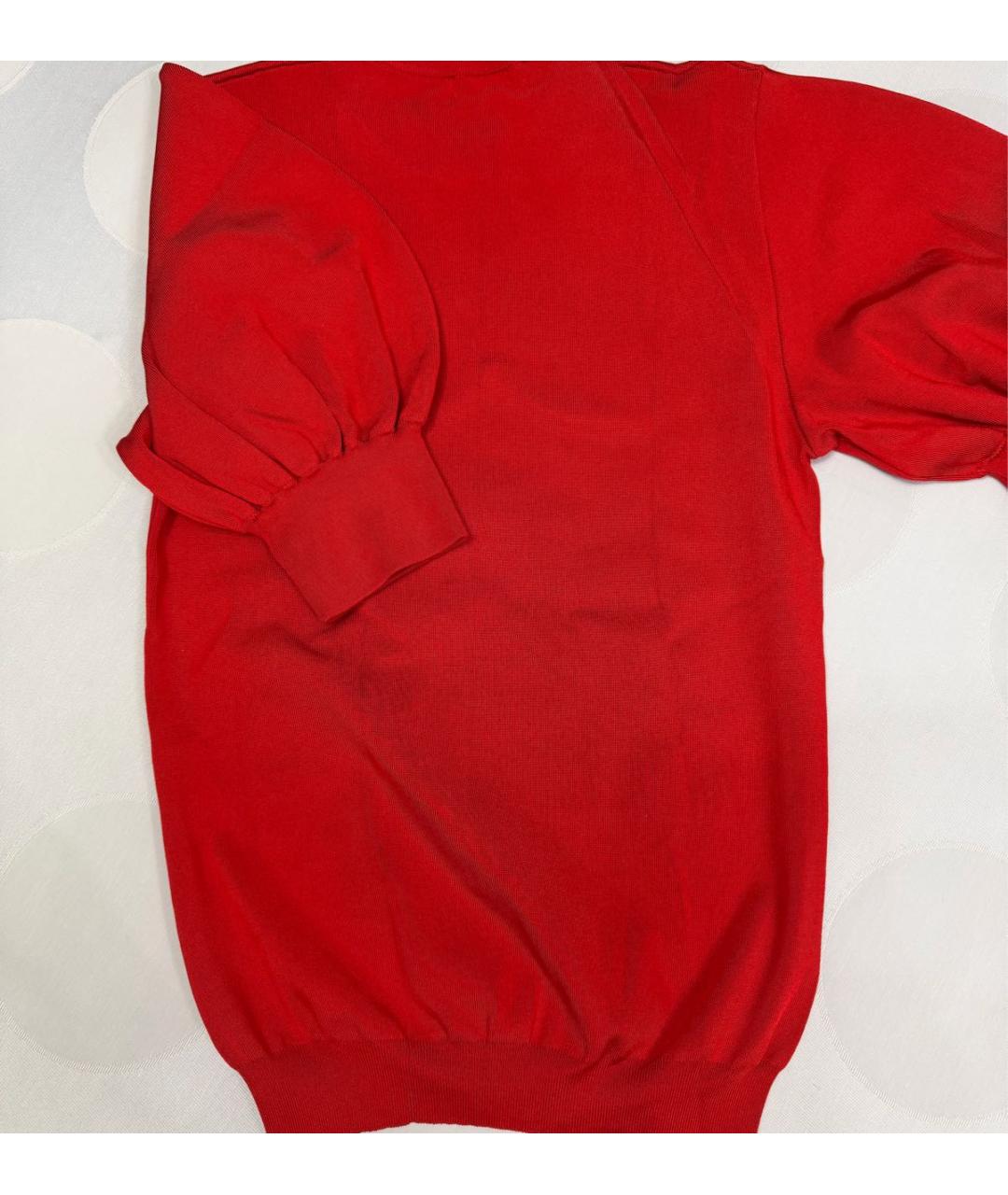 LOUIS VUITTON Красный шелковый джемпер / свитер, фото 2