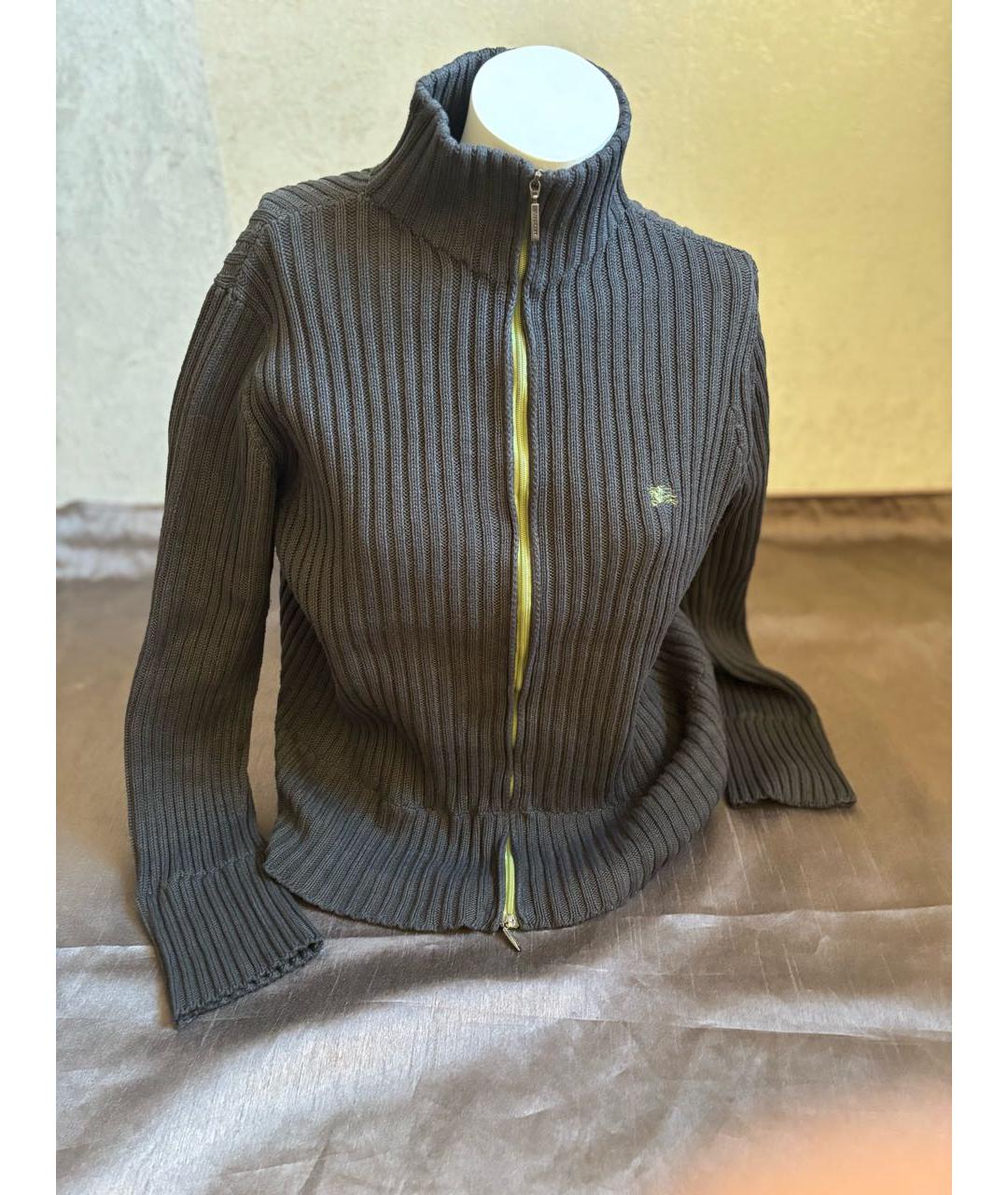 BURBERRY Коричневый хлопковый джемпер / свитер, фото 4